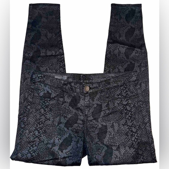 Kut From The Kloth Black Snakeskin Print‎ Jennifer Ultra Skinny Jeans -Size 4 - Picture 1 of 7